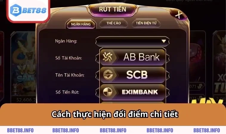 Cách thực hiện đổi điểm chi tiết