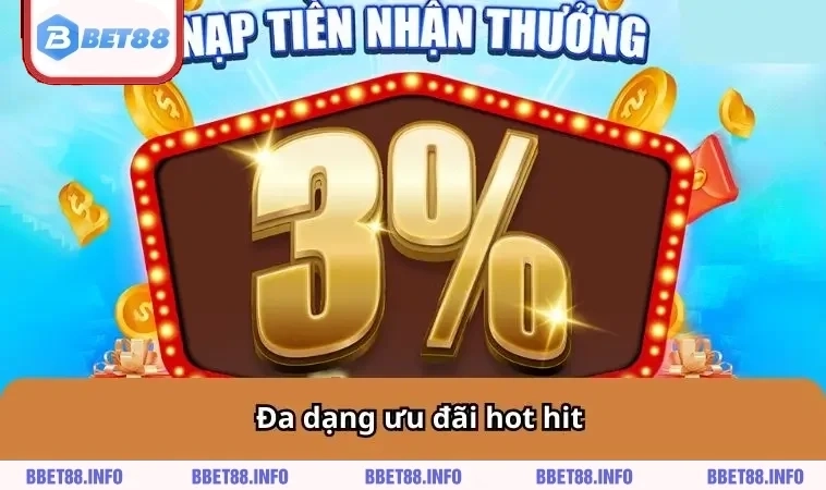 Khuyến Mãi BET88 1 Đa dạng ưu đãi hot hit