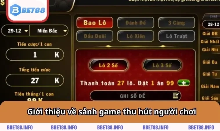 Giới thiệu về sảnh game thu hút người chơi
