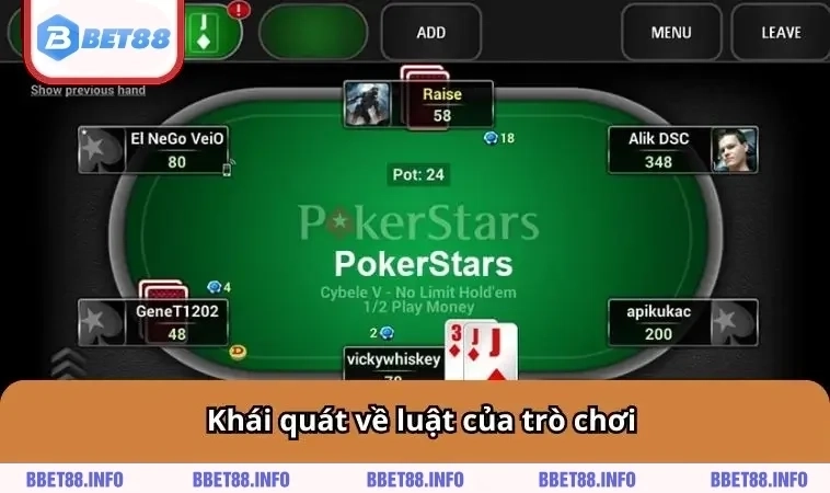 Khái quát về luật của trò chơi