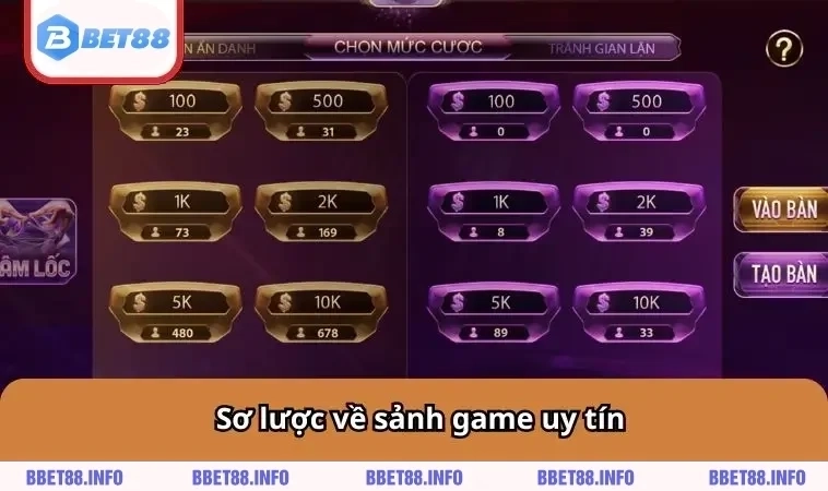Sơ lược về sảnh game uy tín